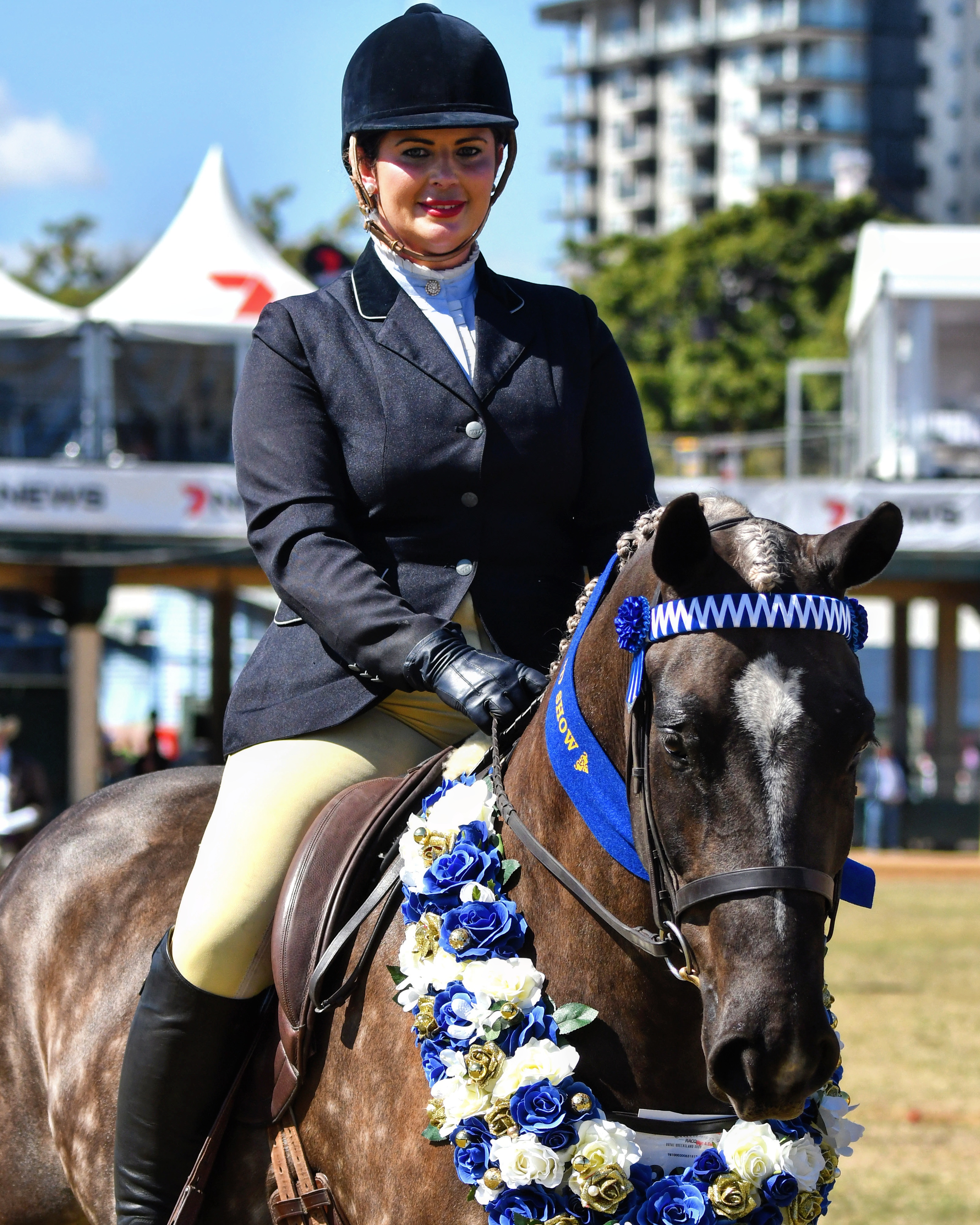 Wendara Silver Lining, Waler gelding, at the Queensland Royal 2017, ridden by Emily Wonka